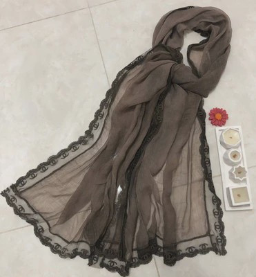 شال حریر دوردانتل chanel وارداتی مدل 1